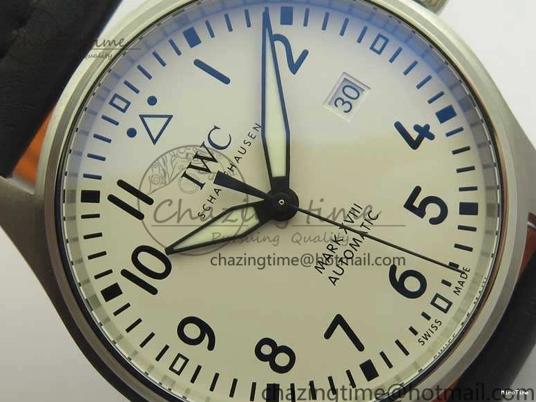 MIROTIME 0801 Efficient Mark XVIII Le Petit Prince IW327001 SS MKS 1:1 Best Edition White Dial On Leather Strap MIYOTA9015 V 7220